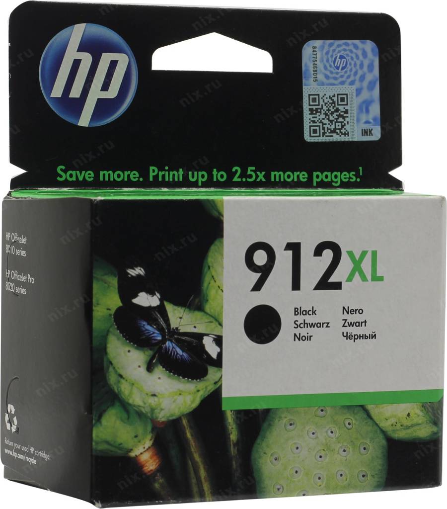 купить Картридж HP 3YL84AE №912XL Black (o) для HP OfficeJet 8010/8020 серии