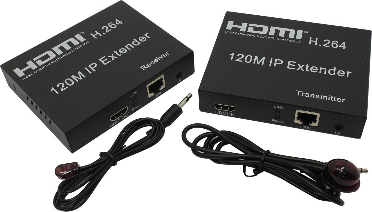 купить Удлинитель HDMI Extender (HDMI 19F - > RJ45 - > HDMI 19F, до 120м) +б.п.