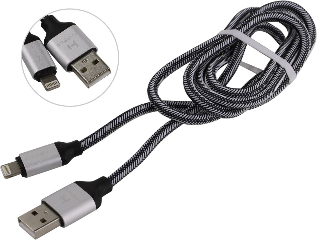 купить Кабель USB AM-- >Lightning 1м HARPER [BRCH-510 Silver]