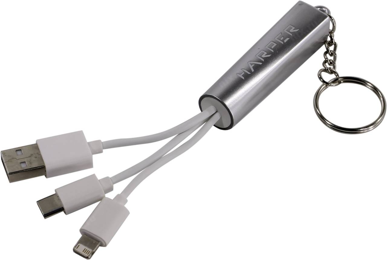 купить Брелок-кабель USB AM -- > USB-C/Lightning HARPER [CC-31]