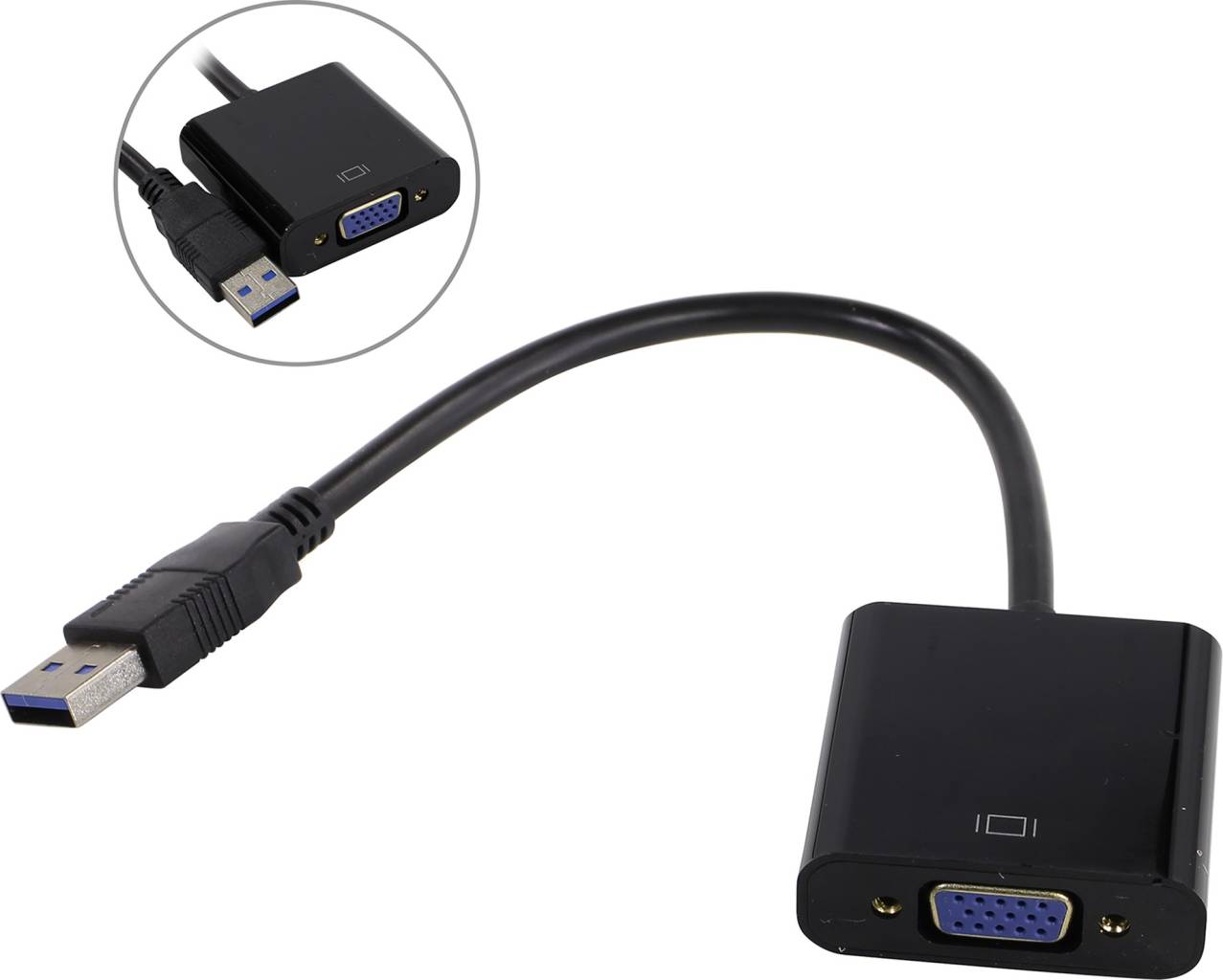 купить Видеокарта KS-is [KS-406] USB 3.0 to VGA Adapter