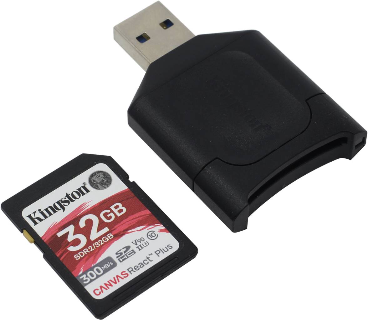    SDHC 32Gb Kingston [MLPR2/32GB] V90 UHS-II U3 + Card Reader