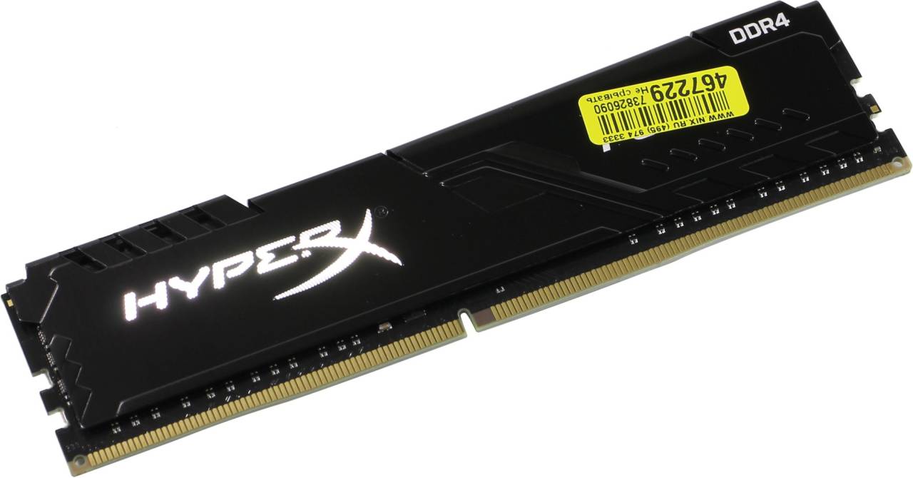    DDR4 DIMM 16Gb PC-28800 Kingston HyperX Fury [HX436C18FB4/16] CL18