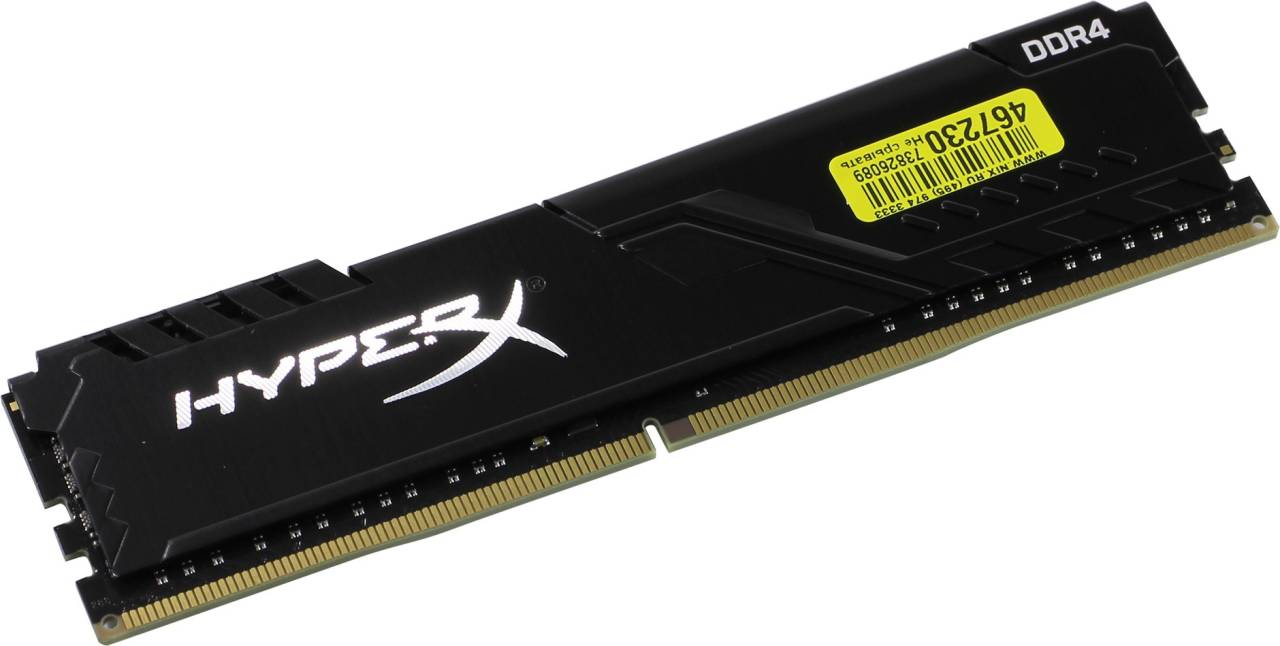    DDR4 DIMM 16Gb PC-25600 Kingston HyperX Fury [HX432C16FB4/16] CL16