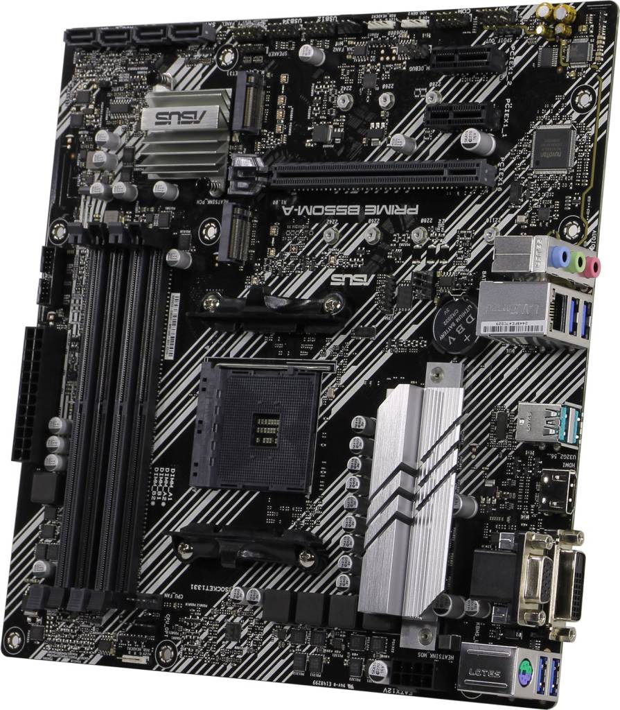    SocAM4 ASUS PRIME B550M-A(RTL)[B550]PCI-E Dsub+DVI+HDMI GbLAN SATA MicroATX 4D