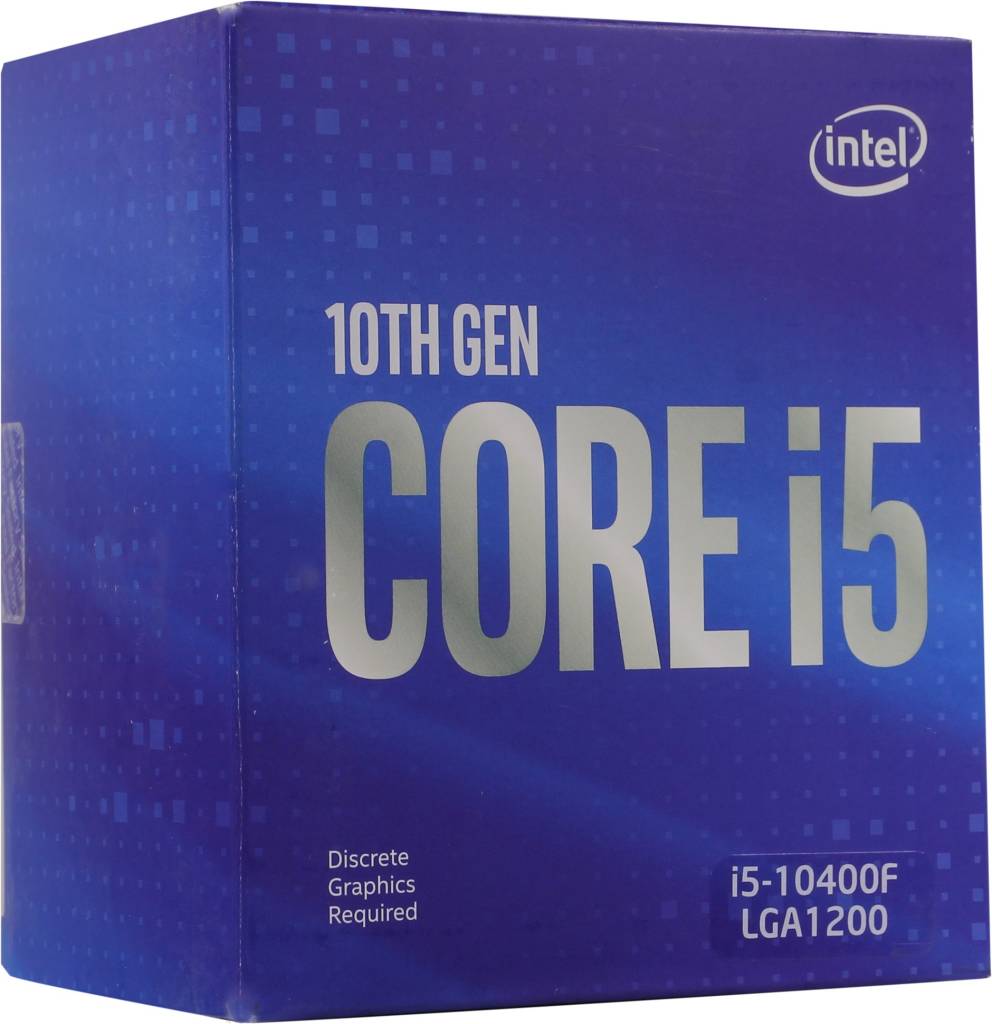   Intel Core i5-10400F BOX 2.9 GHz/6core/12Mb/65W/8 GT/s LGA1200