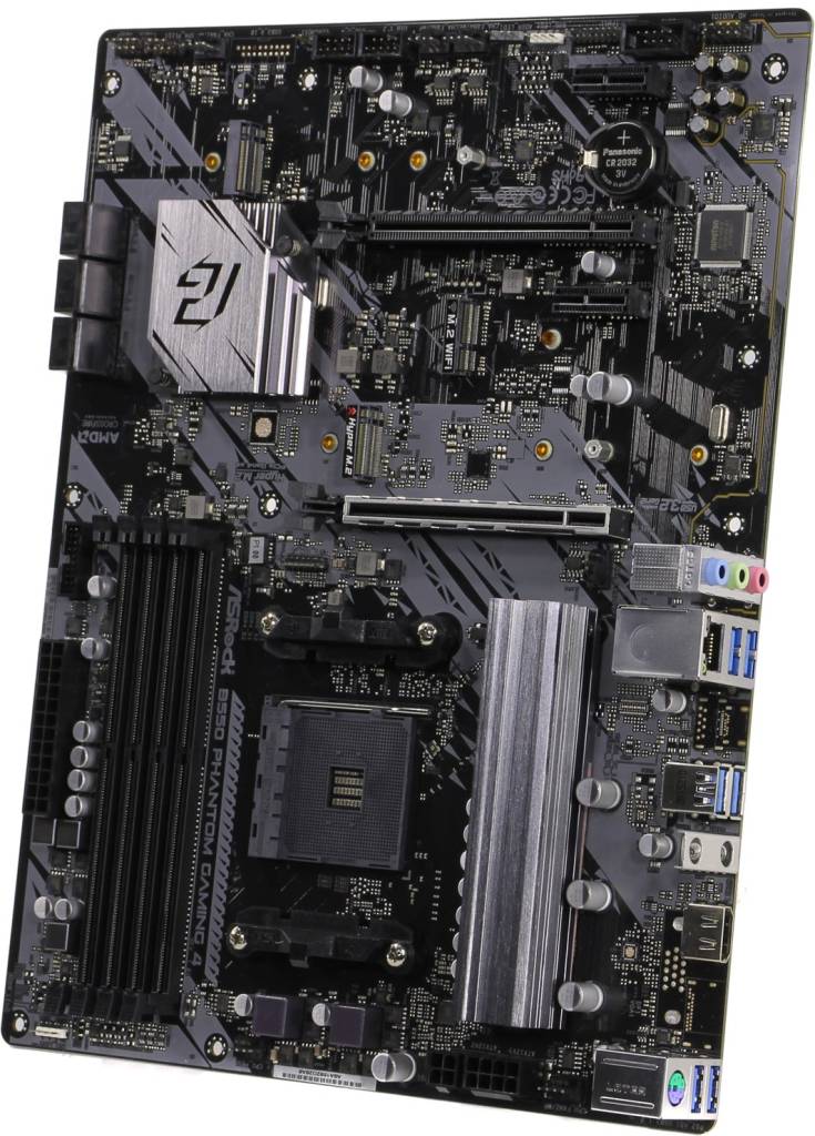    SocAM4 ASRock B550 PHANTOM GAMING 4(RTL)[B550]2xPCI-E HDMI GbLAN SATA ATX 4DDR
