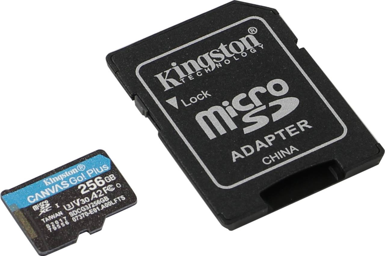    microSDXC 256Gb Kingston [SDCG3/256GB] A2 V30 UHS-IU3 Class10+microSD-- >SD