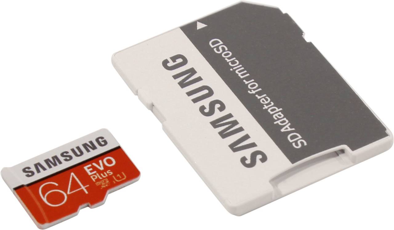    microSDXC 64Gb Samsung EVO Plus [MB-MC64HA/RU] Class10 UHS-I U1+microSD-- >SD