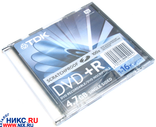   DVD+R TDK 16x 4.7Gb ScratchProof