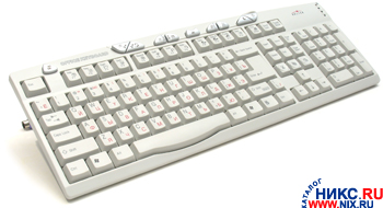   PS/2 OKLICK Multimedia Keyboard [510S] White 107+10 /