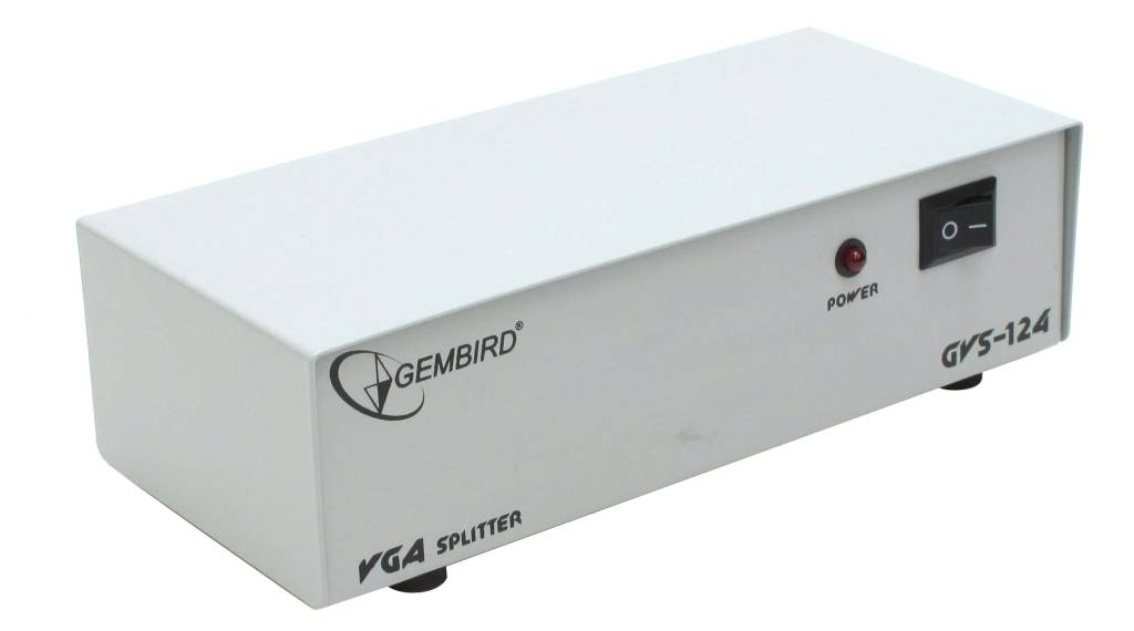   VGA 4-Port Video Splitter (VGA15F+4xVGA15F)+.. Gembird [GVS-124]