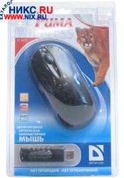   USB Defender Wireless Optical Mouse Puma[M3435]Black(RTL) 3.( ) [50817]