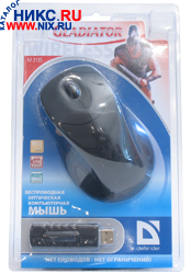   USB Defender Wireless Optical Mouse Gladiator[M3135]Black(RTL) 3.( ) [50811]