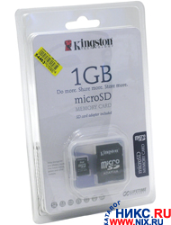    microSD 1Gb Kingston + microSD Adapter [SDC/1GBCR]