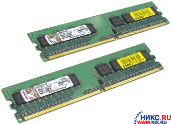    DDR-II DIMM 1024Mb PC-6400 Kingston CL5 KIT 2*512Mb