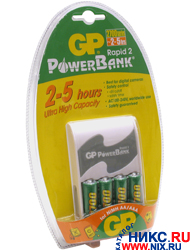  -  GP [GPPB16GS270-C4] PowerBank Rapid2 (NiMh, AA/AAA) +AAx4. .