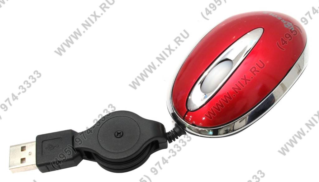   USB Kreolz Optical Mouse [JM-825K/MC-825sr] Red (RTL) 3.( ),Retractable,   !!!   !!!