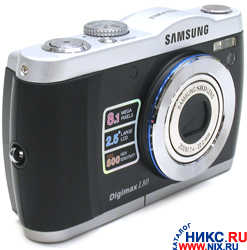    Samsung Digimax L80[Black](8.1Mpx,35-105mm,3x,F2.8-5.1,JPG/TIFF,20Mb+0Mb SD/MMC,2.5