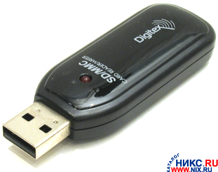   Digitex [UCR2-DS04SD-BL] USB2.0 SD/MMC Card Reader/Writer