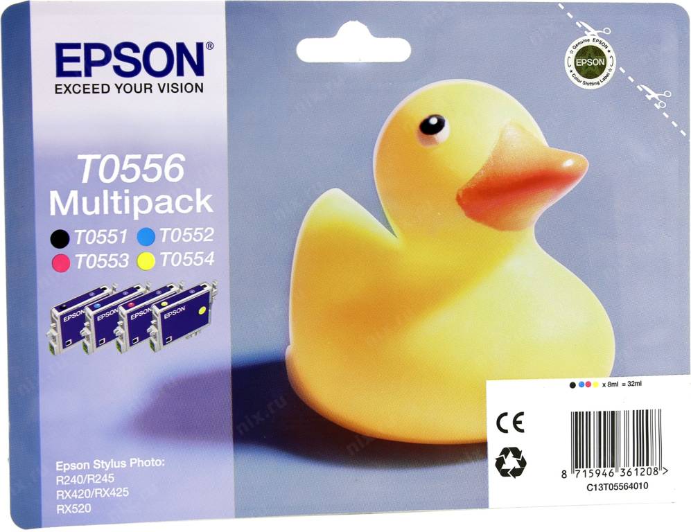   Epson T055640 Multi Pack   4 [BCMY]EPS ST Photo R240/245,RX420/425/520
