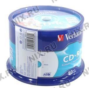 купить Диск CD-R 700Мб Verbatim DataLife Plus 48/52x (50 шт) Cake Box Printable