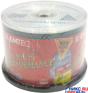   CD-R 700 EMTEC (BASF) 52x ( 50 ) Cake Box