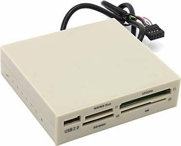   3.5 Internal Gembird [FDI2-ALLIN1-W] USB2.0 CF/MD/SM/MMC/RSMMC/SD/xD/MS(/Pro/Duo)Card