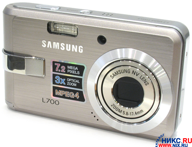    Samsung Digimax L700[Silver](7.2Mpx,35-105mm,3x,F2.8-4.9,JPG,20Mb+0Mb SD/SDHC/MMC,2.