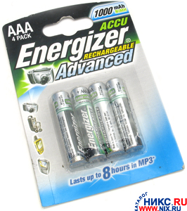   Energizer HR03-4 (1.2V, 1000mAh) NiMH, Size AAA [. 4 .]