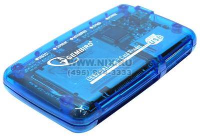   USB2.0 Gembird [FD2-ALLIN1] 8-in-1 CF/MD/SM/MMC/SD/xD/MS(/Pro)Card Reader/Writer