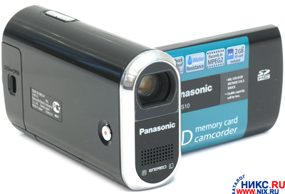    Panasonic SDR-S10[Black]SD Video Camera(SD/SDHC,10xZoom,0.8Mpx,2Gb SD,2.7,USB2.0,Li