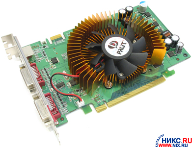   PCI-E 256Mb DDR Palit [GeForce 8600GT Sonic Plus] (RTL) 128bit +DualDVI+TV Out +SLI