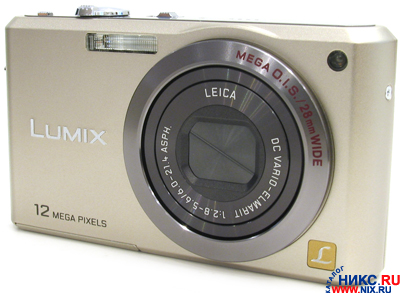    Panasonic Lumix DMC-FX100-N[Gold](12.2Mpx,28-100mm,3.6x,F2.8-F5.6,JPG,27Mb+0Mb SD/SD