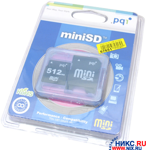    miniSD  512Mb PQI + miniSD-- >SD Adapter
