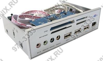   5.25 Internal HighPaq [ICR-R002-Silver] USB2.0 CF/MD/MMC/RSMMC/SD/xD/MS(/Pro/Duo)Card R