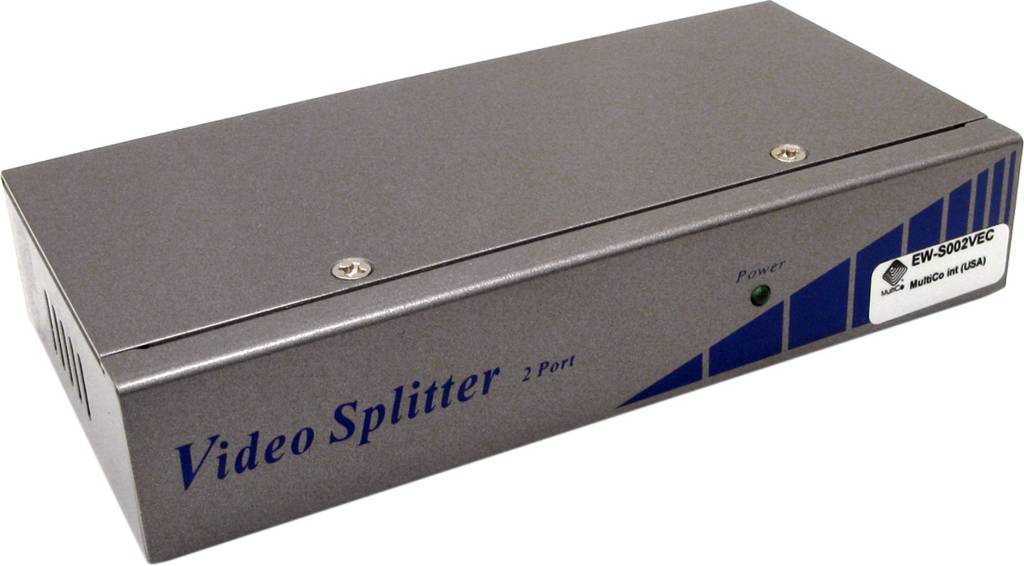   VGA 2-Port Video Splitter (VGA15M+2xVGA15F) MultiCo [EW-S002VEC]
