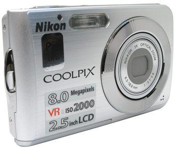    Nikon CoolPix S210[Silver](8.0Mpx,38-114mm,3x,F3.1-5.9,JPG,52Mb+0Mb SD,2.5,USB,AV,L