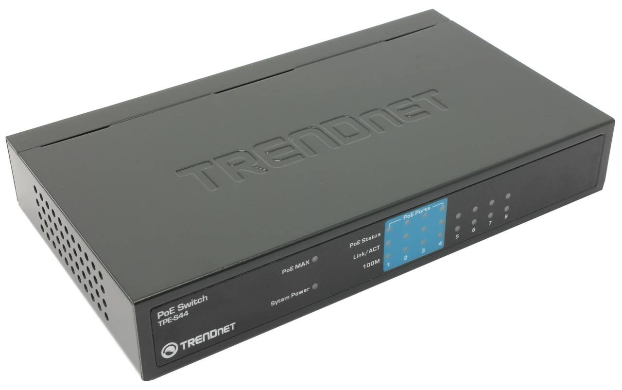    8-. TRENDnet [TPE-S44] 8-port E-net PoE Switch (4UTP 10/100 Mbps+4UTP PoE 10/100 Mbp