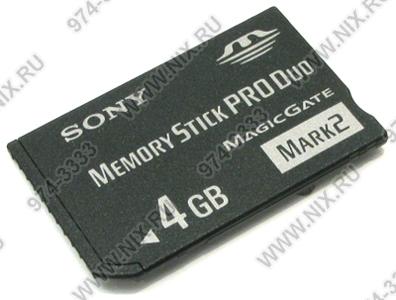    SONY Memory Stick PRO DUO MagicGate Mark2 4Gb + MS DUO-- >MS Adapter