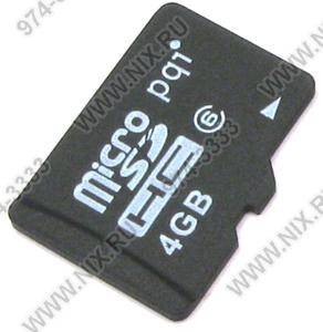    microSDHC  4Gb PQI Class6 + microSD-- >SD Adapter