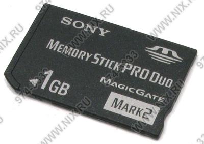    SONY < MS-MT1G > Memory Stick PRO DUO MagicGate Mark2 1Gb + MS DUO-- >MS Adapter