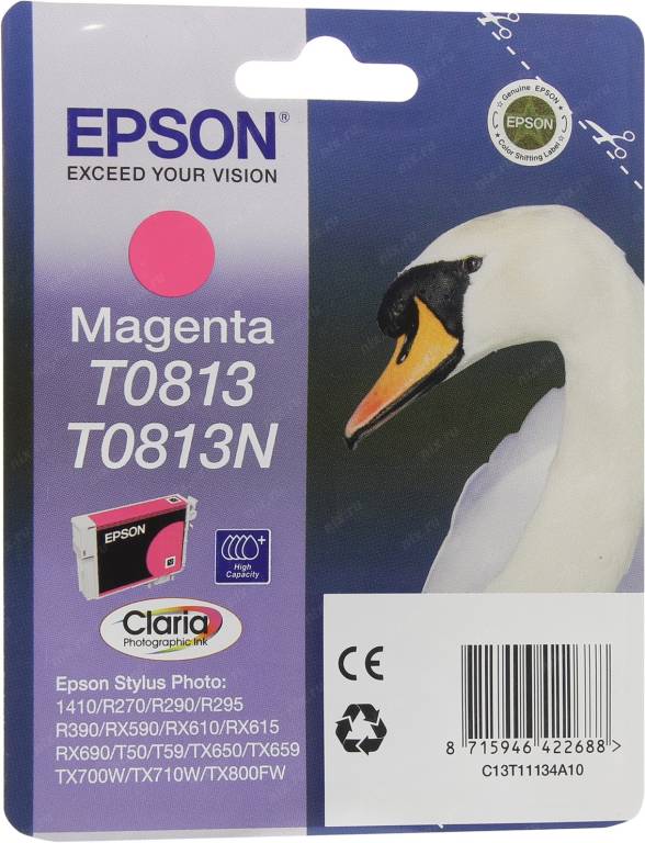   Epson T08134/T11134 Magenta  EPS ST Photo R270/290/390, RX590/610/690 ()