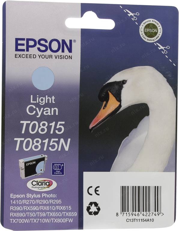   Epson T08154/T11154 Light Cyan  EPS ST Photo R270/290/390, RX590/610/690 ()