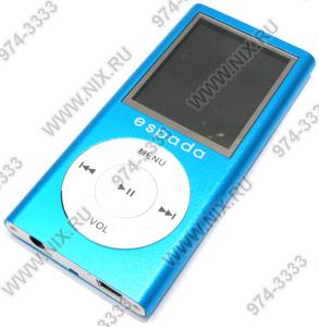   Espada [E-326D-4Gb-Blue] (MP3/WMA/JPG/TXT Player,,FM,4Gb,MicroSD,USB2.0,Li-Ion)