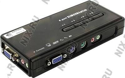   KVM 4-port PS/2 MultiCo [EW-K1904S] Slim with Cable(PS/2+PS/2+VGA15F+A