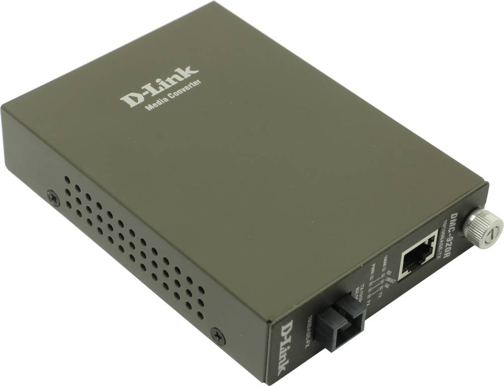 купить Медиаконвертер D-Link [DMC-920R] 10/100Base-TX to 100Base-FX (1UTP,1SC, работает в паре с DMC-920T)