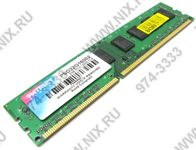    DDR3 DIMM  2Gb PC-12800 Patriot CL9