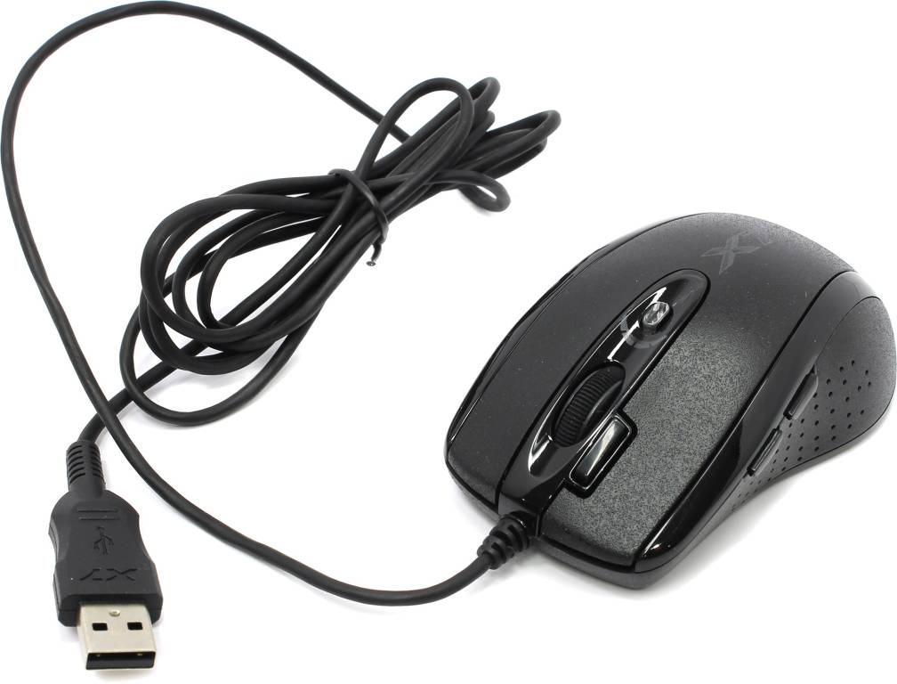   USB A4-Tech Mini Optical Mouse [X-710MK-Black] (RTL) 6.( )