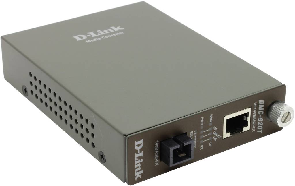 купить Медиаконвертер D-Link [DMC-920T] 10/100Base-TX to 100Base-FX (1UTP,1SC, работает в паре с DMC-920R)